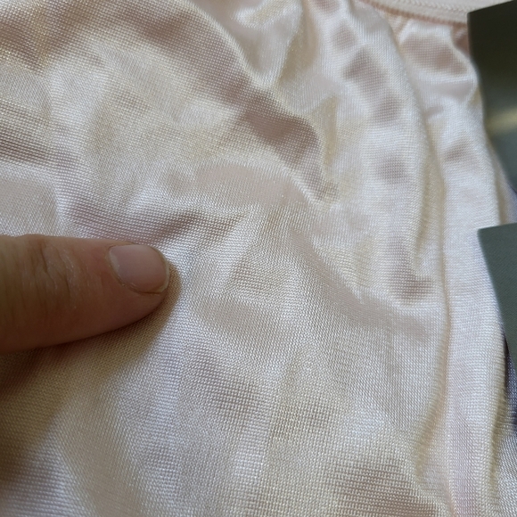 NEW Vintage Pink Satin Granny Panties Size 5 high waist full coverage nylon - Picture 4 of 6